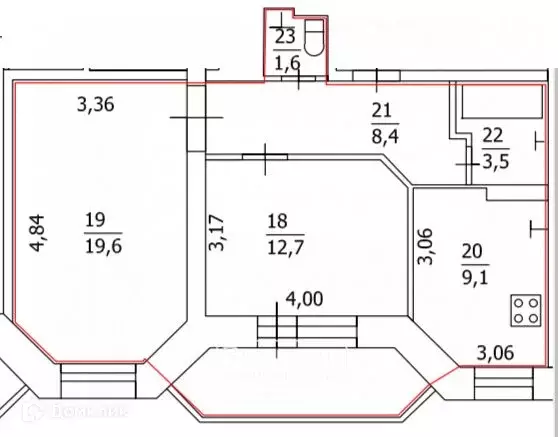 Продаётся 2-к квартира, 54.9 м - Фото 1