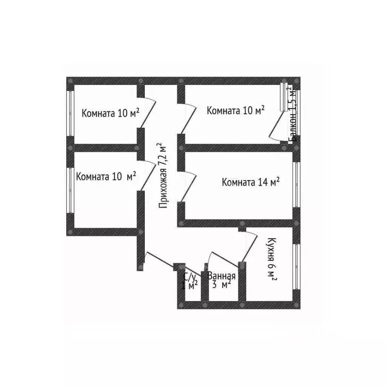 4-к кв. Адыгея, Майкоп ул. Ленина, 4 (62.7 м) - Фото 1