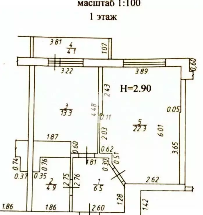 Квартира, 1 комната, 51.1 м - Фото 1
