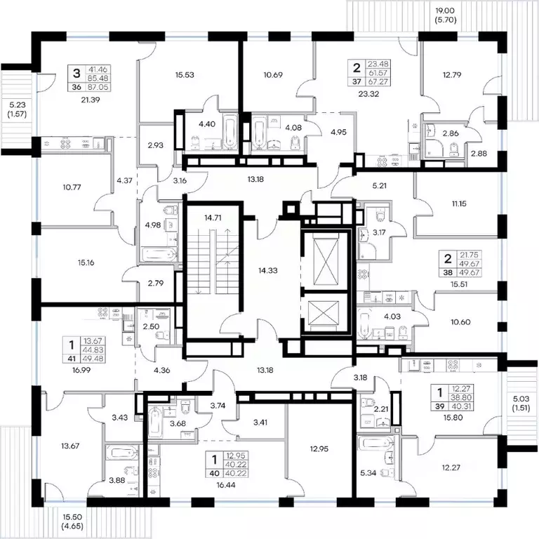 3-к кв. Татарстан, Казань Глоракс Премиум Экосити жилой комплекс ... - Фото 2
