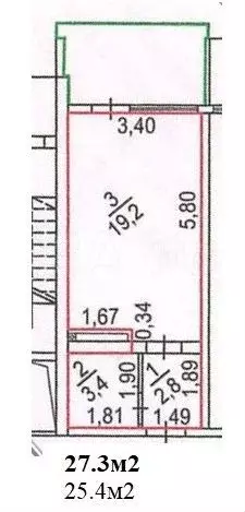 Квартира-студия, 32,7 м, 4/9 эт. - Фото 0