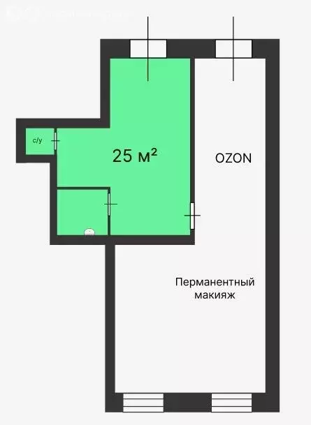 Помещение свободного назначения (25 м) - Фото 2