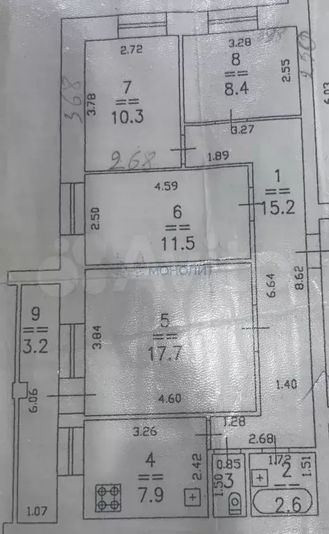 4-к. квартира, 77,6 м, 10/10 эт. - Фото 0