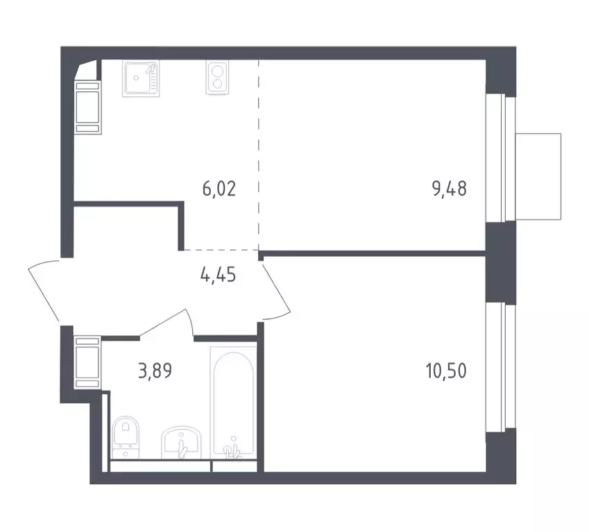 1-комнатная квартира: деревня Юрлово, ЖК Пятницкие Луга, к2/2 (33.9 м) - Фото 1