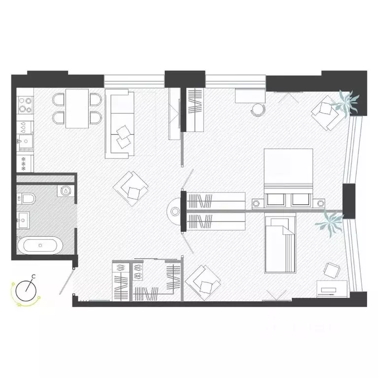 3-к кв. Приморский край, Владивосток ул. Нейбута (78.5 м) - Фото 1