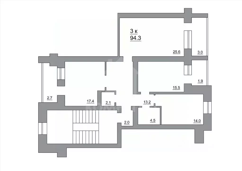3-к кв. Воронежская область, Воронеж ул. Кропоткина, 2 (94.3 м) - Фото 1