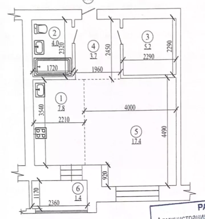 Студия Омская область, Омск ул. Красный Путь, 105к1 (39.5 м) - Фото 2