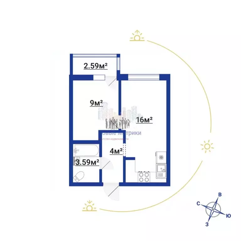 1-к кв. Санкт-Петербург Комендантский просп., 58к1 (35.0 м) - Фото 2