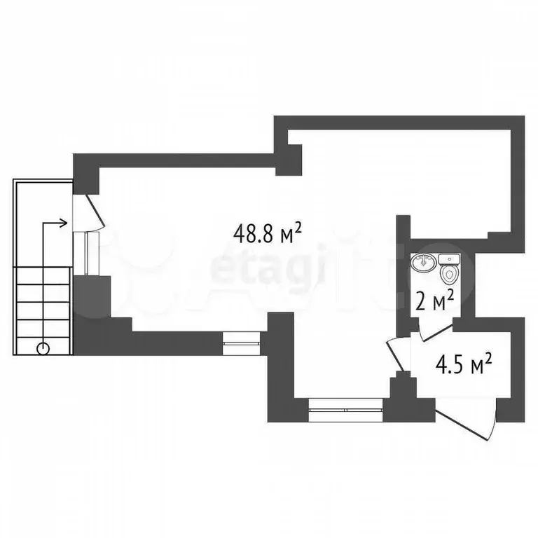 Продам помещение свободного назначения, 55.3 м - Фото 1