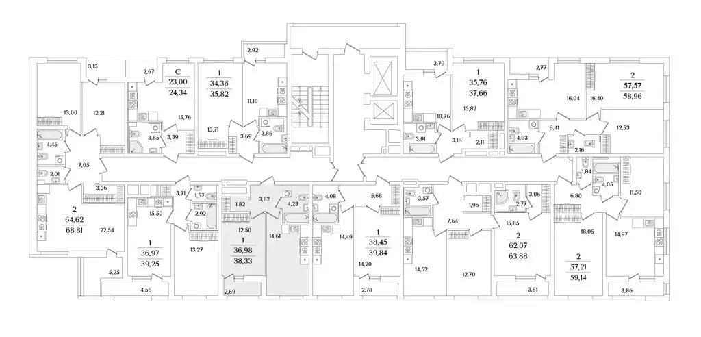 1-комнатная квартира: Санкт-Петербург, Октябрьская набережная, 120 ... - Фото 2