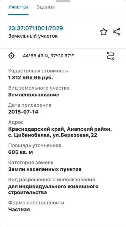 Участок в село Цибанобалка, Берёзовая улица (6 м) - Фото 1