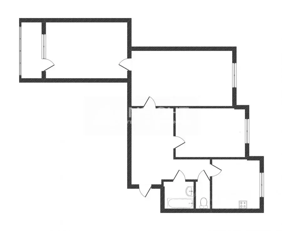 3-к кв. Ямало-Ненецкий АО, Новый Уренгой Мирный мкр, 4/2 (66.1 м) - Фото 1