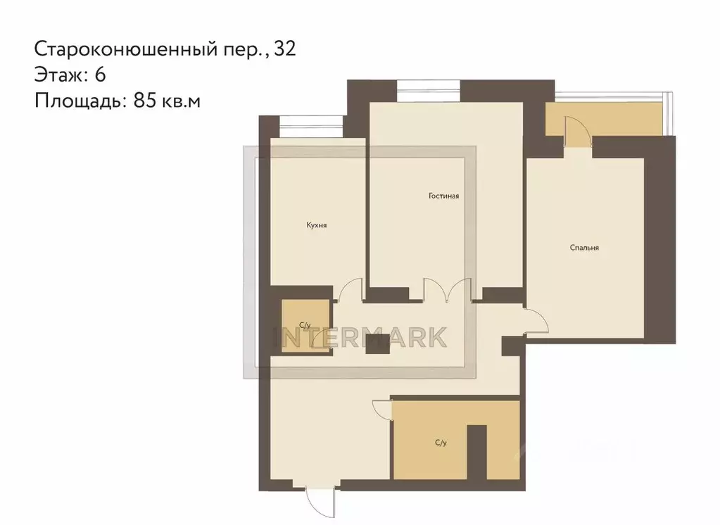 3-к кв. Москва Староконюшенный пер., 32 (85.0 м) - Фото 2
