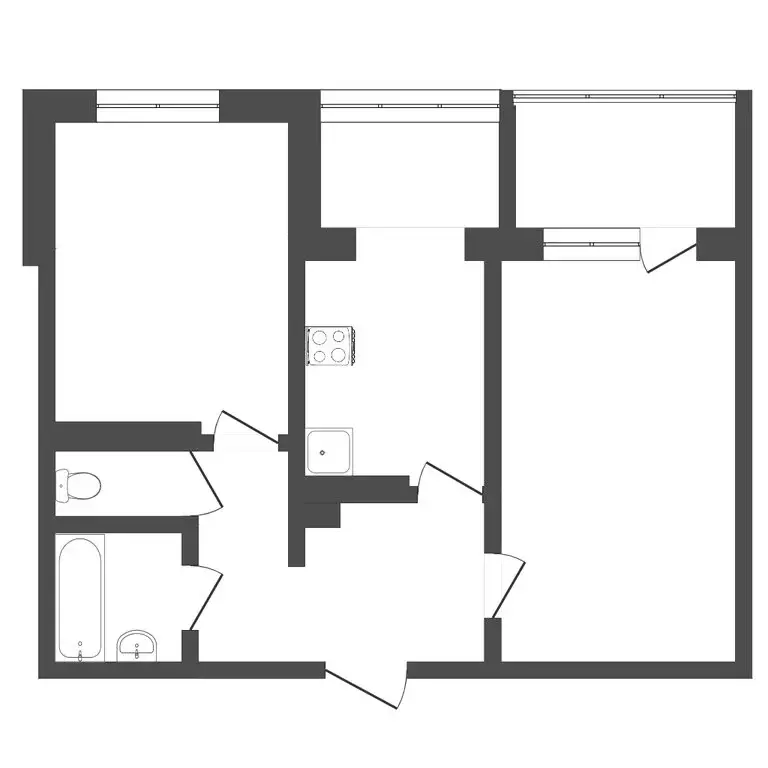 2-комнатная квартира: Тюмень, Заречный проезд, 37 (51.9 м) - Фото 1