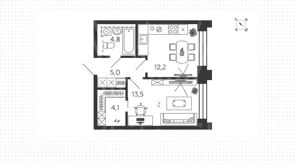 Продаётся 1-к квартира, 39.6 м - Фото 1
