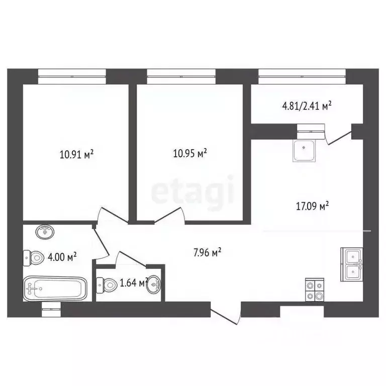 1-к кв. Калужская область, Калуга ул. Счастливая, 9А (37.87 м) - Фото 1