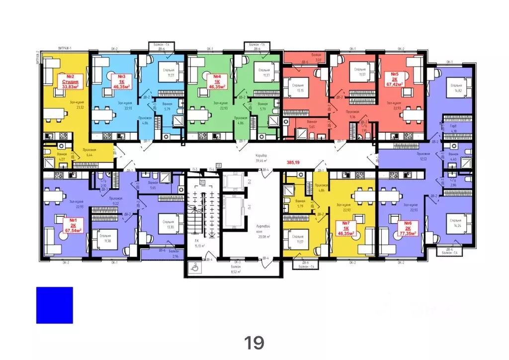 1-к кв. Дагестан, Махачкала просп. Насрутдинова, 159 (34.0 м) - Фото 2