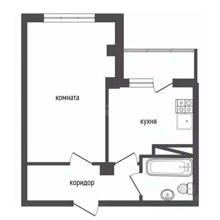 1-к кв. Воронежская область, с. Новая Усмань ул. Ленина, 263Б (38.1 м) - Фото 2