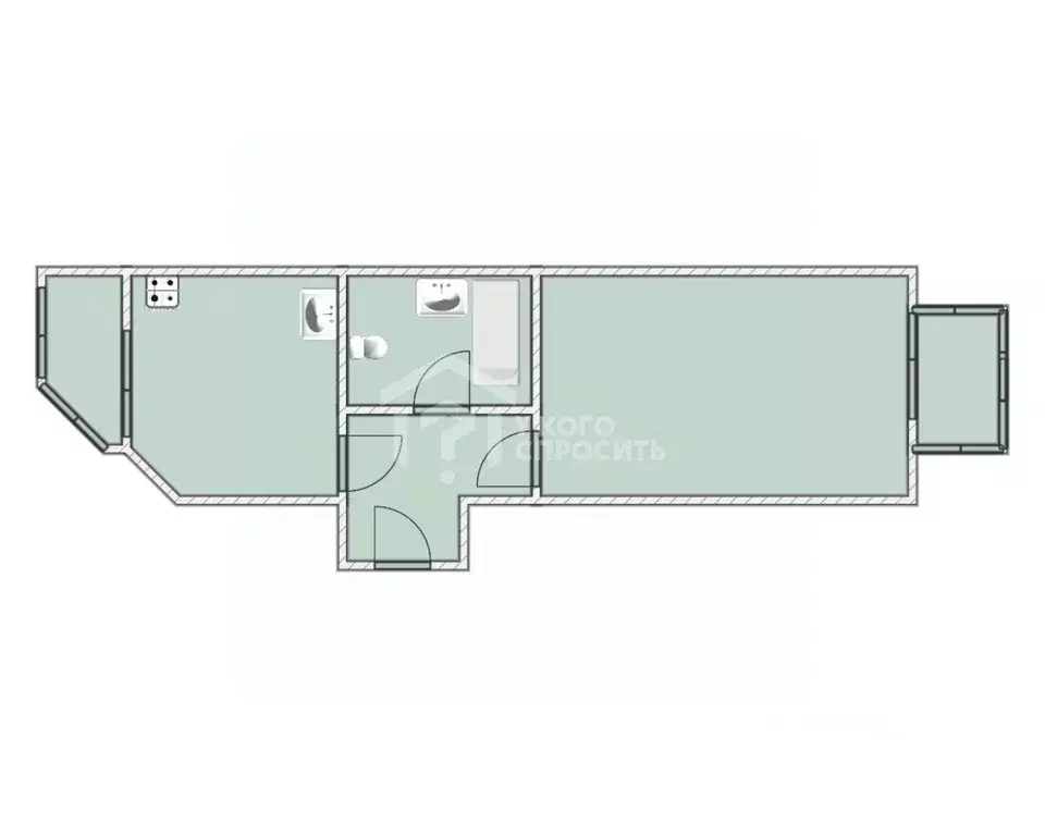 1-к кв. Санкт-Петербург, Санкт-Петербург, Петергоф ул. Парковая, ... - Фото 2