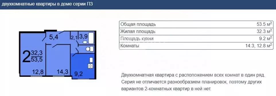 2-к кв. Москва Витебская ул., 3К1 (51.3 м) - Фото 2