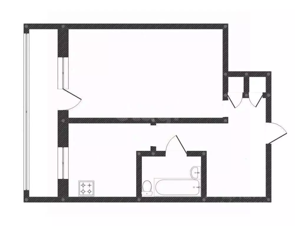 1-к кв. Вологодская область, Вологда ул. Преображенского, 51 (34.2 м) - Фото 2