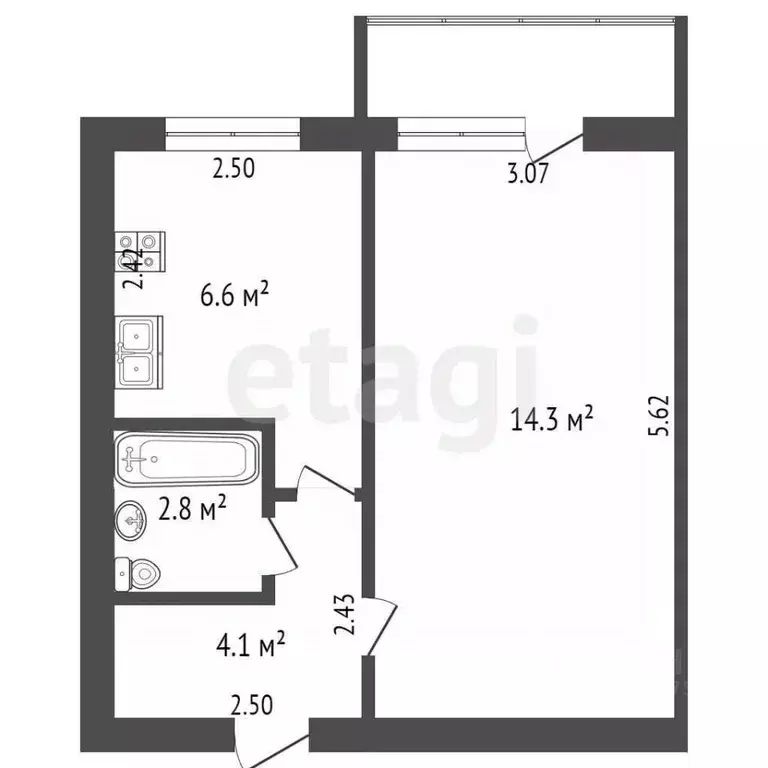 1-к кв. Владимирская область, Ковров ул. Строителей, 8 (30.6 м) - Фото 2