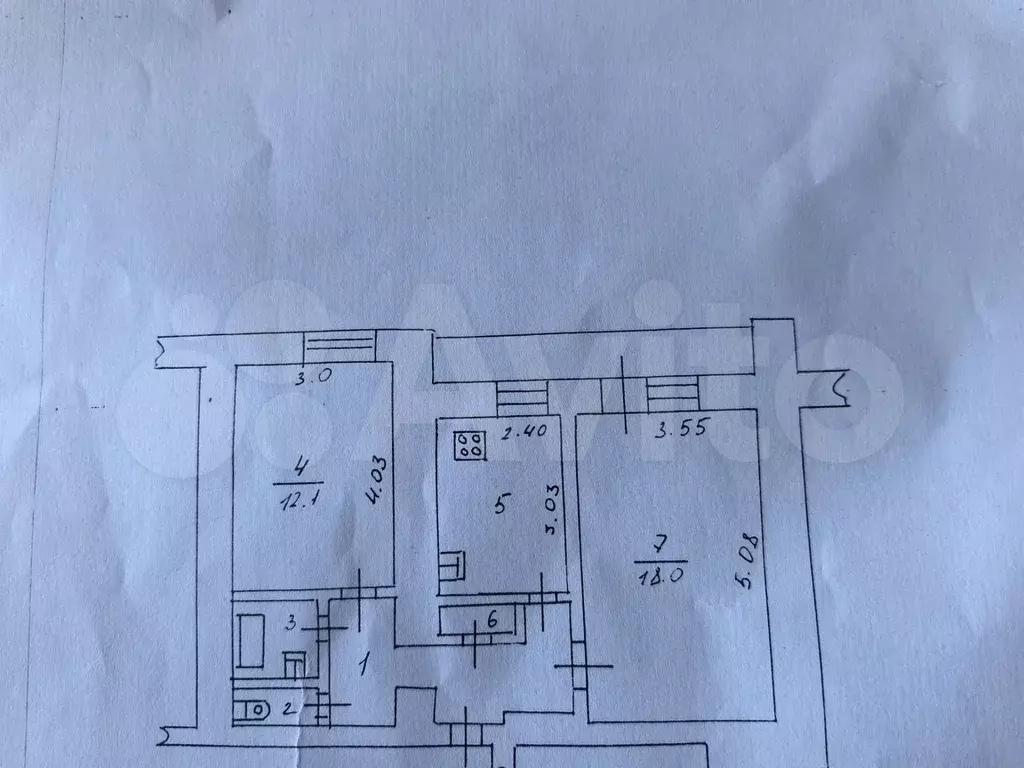 2-к. квартира, 52,9 м, 9/9 эт. - Фото 0