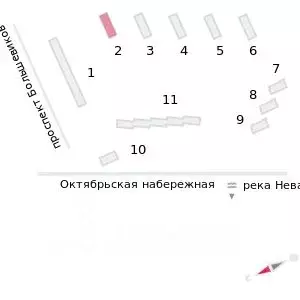 2-к кв. Санкт-Петербург Октябрьская набережная жилой комплекс (53.3 м) - Фото 2