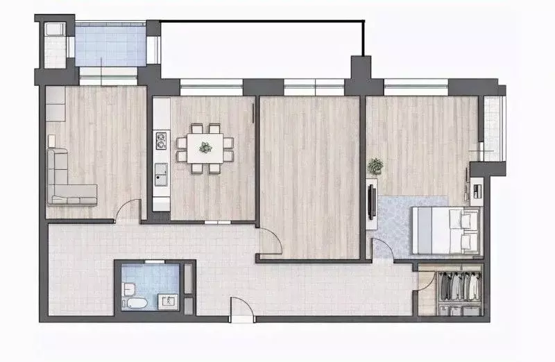 3-к кв. Калининградская область, Калининград ул. 9 Апреля (75.8 м) - Фото 1