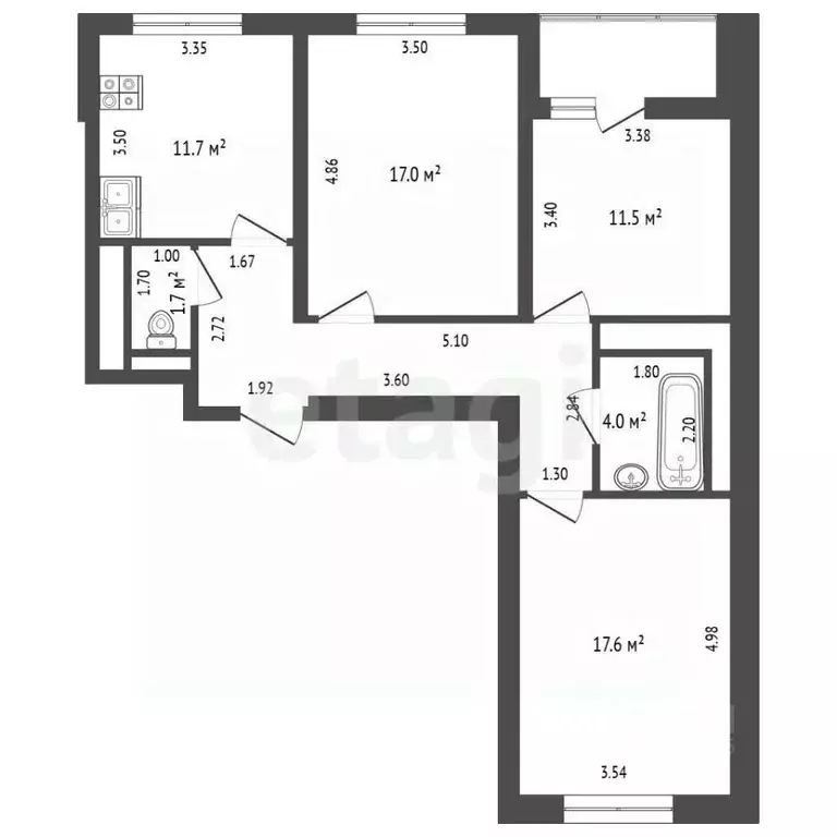 3-к кв. Москва Херсонская ул., 8 (77.6 м) - Фото 2