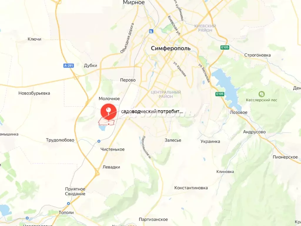 Участок в Крым, Симферопольский район, Чистенское с/пос, Родничок СПК ... - Фото 2