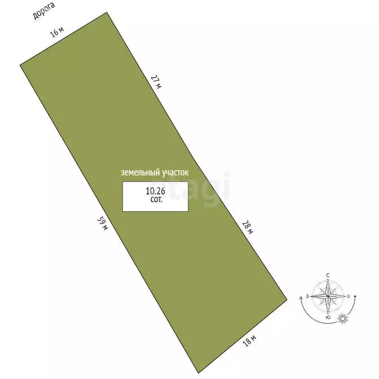 Участок в Буй, улица Дзержинского (10.3 м) - Фото 1