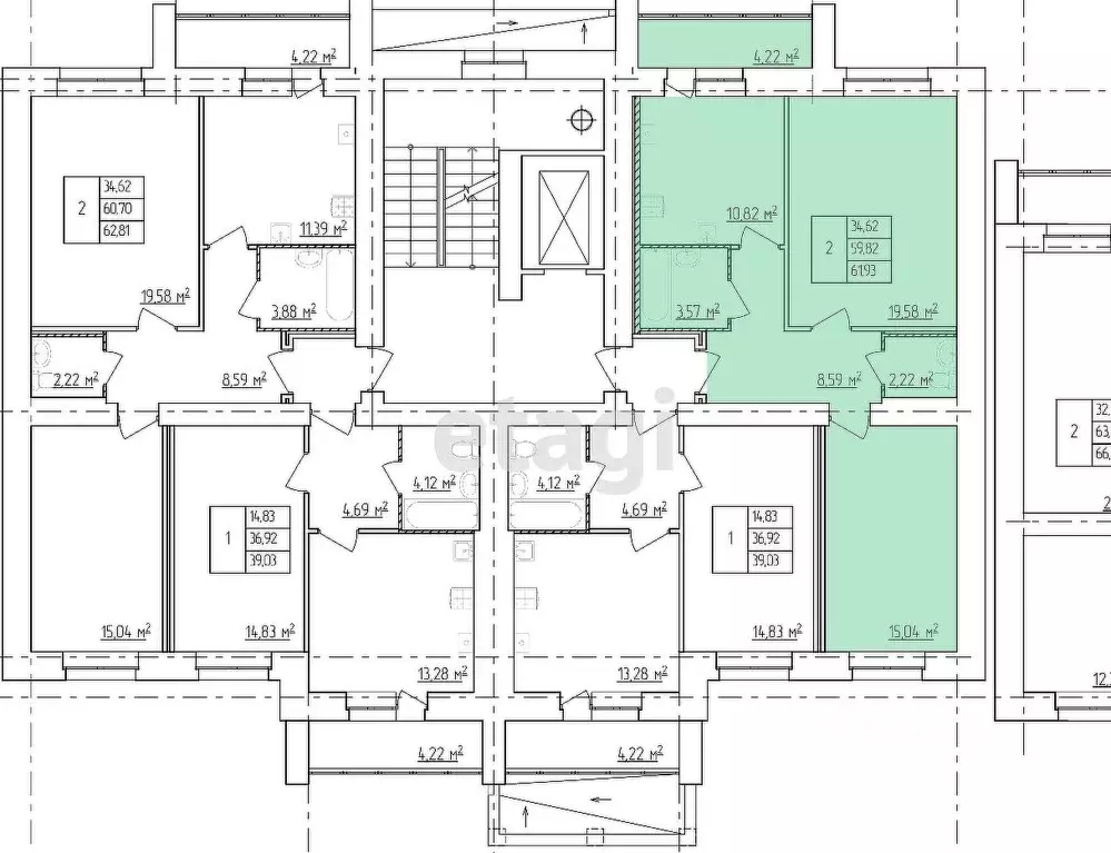 2-к кв. Костромская область, Кострома Индустриальная ул., 24В (59.3 м) - Фото 2