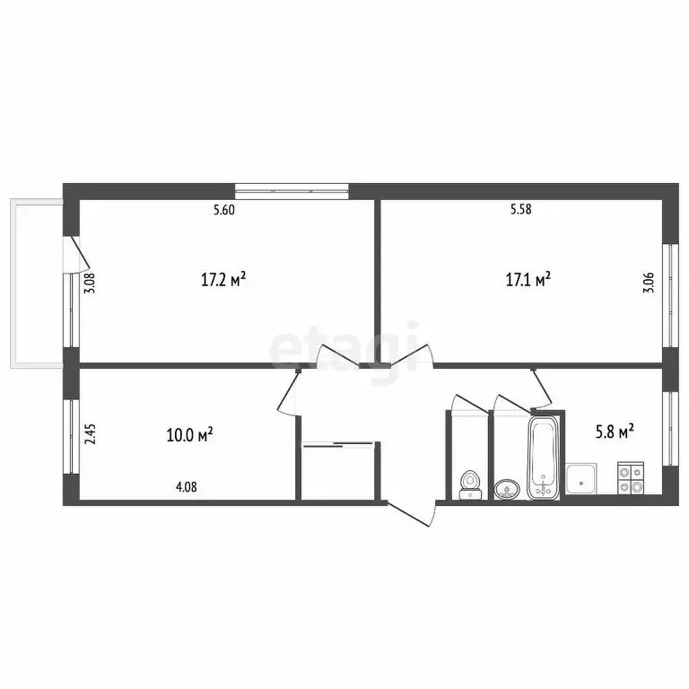 3-комнатная квартира: Петропавловск-Камчатский, улица Кирдищева, 10 ... - Фото 1