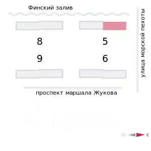 Студия Санкт-Петербург Морская миля жилой комплекс (21.76 м) - Фото 1