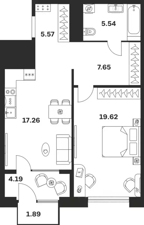 1-к кв. Тульская область, Тула ул. Болотникова, 4 (61.72 м) - Фото 1