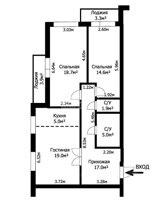 3-к кв. Томская область, Северск ул. Ленина, 116 (82.0 м) - Фото 2