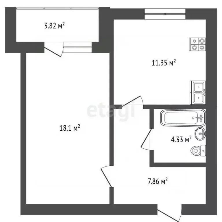 1-к кв. Марий Эл, Йошкар-Ола ул. Мира, 8 (43.7 м) - Фото 1