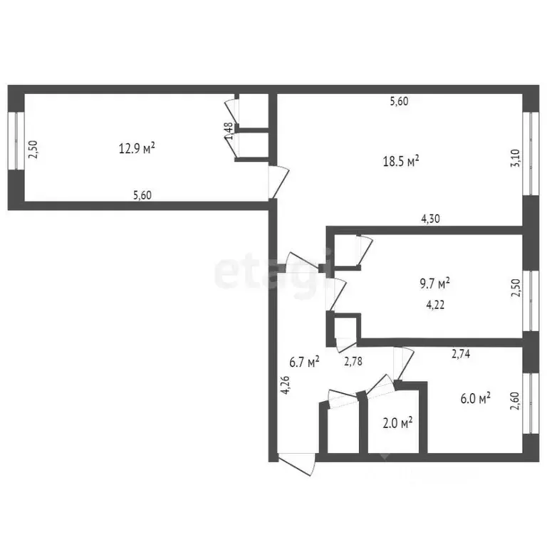 3-к кв. Кемеровская область, Кемерово ул. Федоровского, 4 (58.7 м) - Фото 1