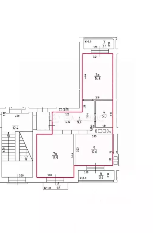 2-к кв. Калининградская область, Пионерский Парковая ул., 12 (67.2 м) - Фото 2