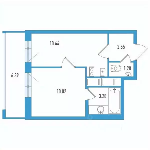 1-к кв. Санкт-Петербург ул. Тельмана, 37 (29.49 м) - Фото 0