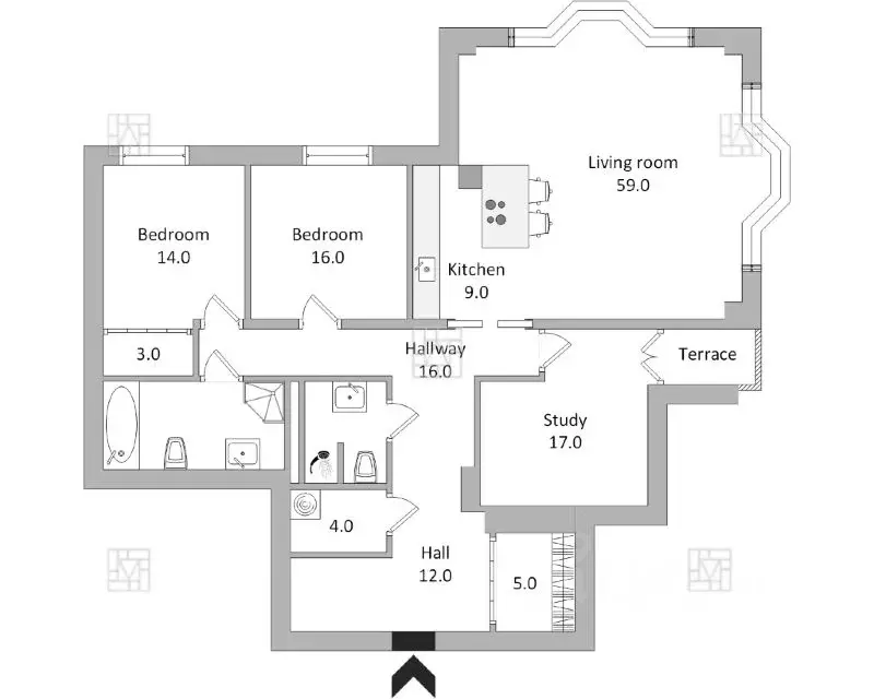 4-к кв. Москва Береговая ул., 4К1 (168.0 м) - Фото 1