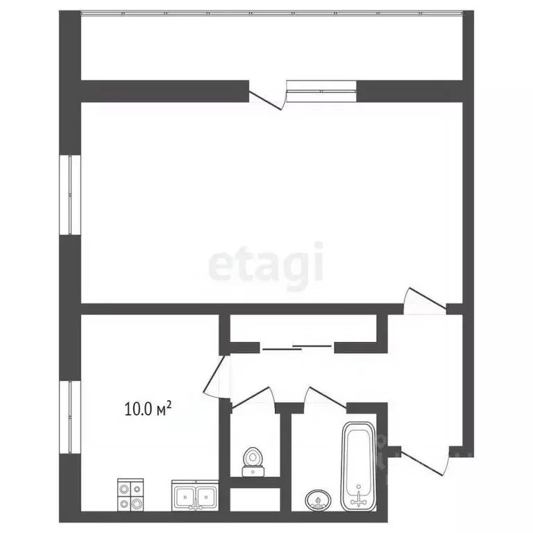 1-к кв. Москва Чертановская ул., 52К2 (35.0 м) - Фото 1