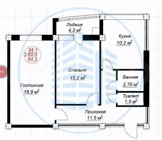 2-к кв. Ставропольский край, Ессентуки Никольская ул., 21к1 (60.0 м) - Фото 1