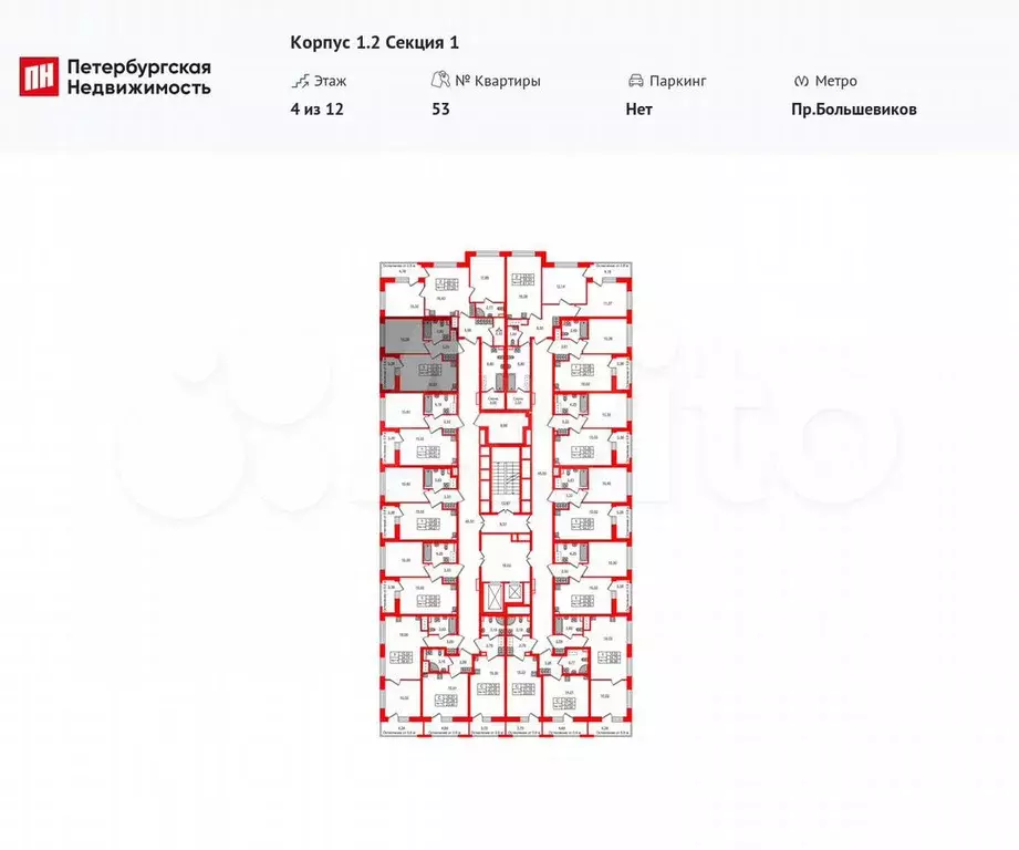 1-к. квартира, 32,4 м, 4/12 эт. - Фото 1