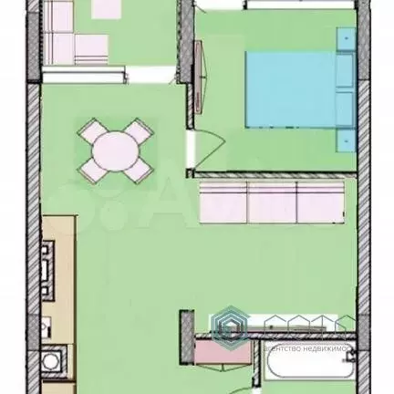 2-к. квартира, 60 м, 4/6 эт. - Фото 0