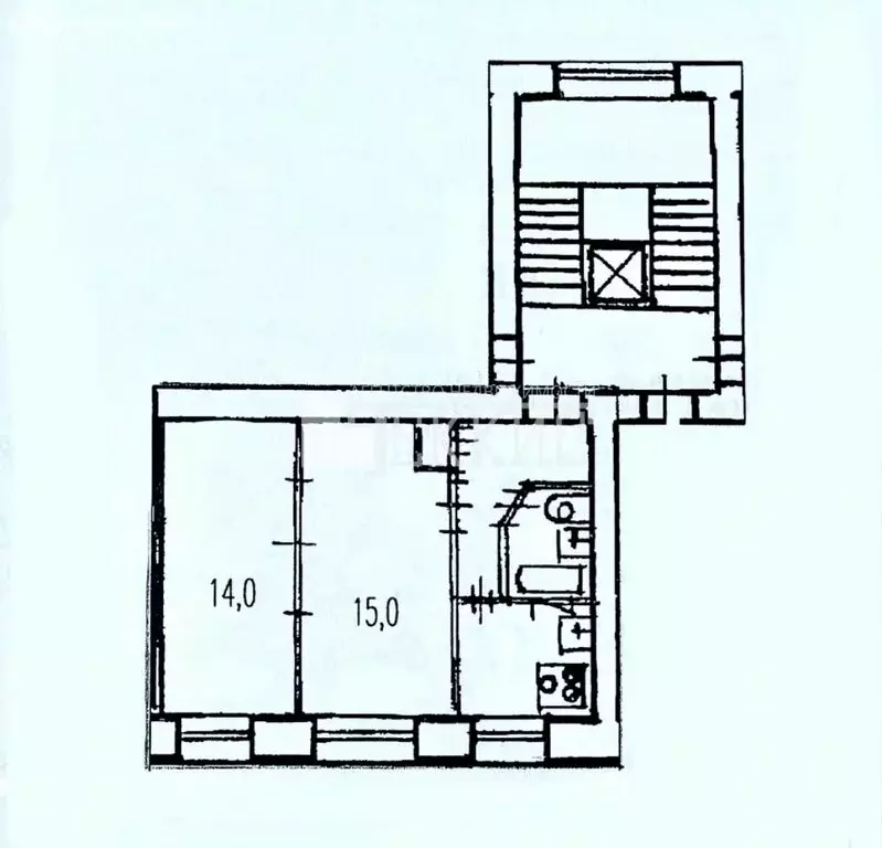 2-комнатная квартира: Санкт-Петербург, улица Фрунзе, 10 (42.7 м) - Фото 1