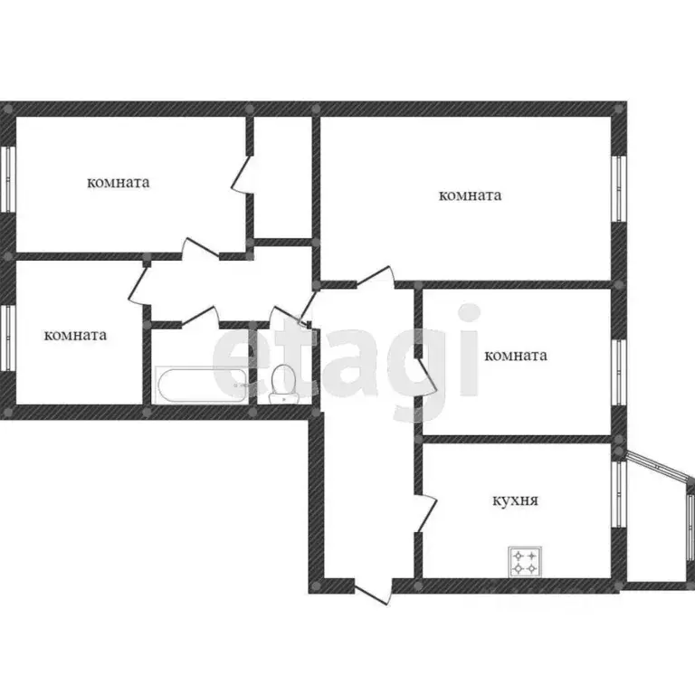 3-к кв. Ханты-Мансийский АО, Сургут ул. Крылова, 7 (86.4 м) - Фото 1