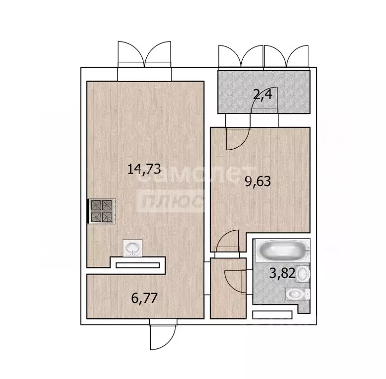 1-к кв. Тюменская область, Тюмень ул. Анатолия Клиндюка, 4к1 (38.0 м) - Фото 2