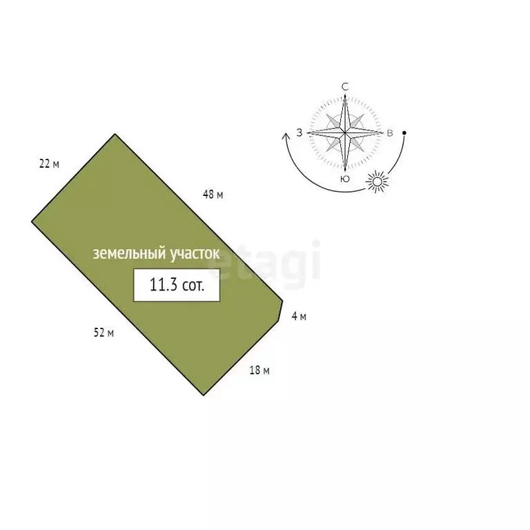 Участок в село Есаулово, микрорайон Лазурные Берега (11.3 м) - Фото 1